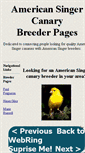 Mobile Screenshot of americansingercanaries.com